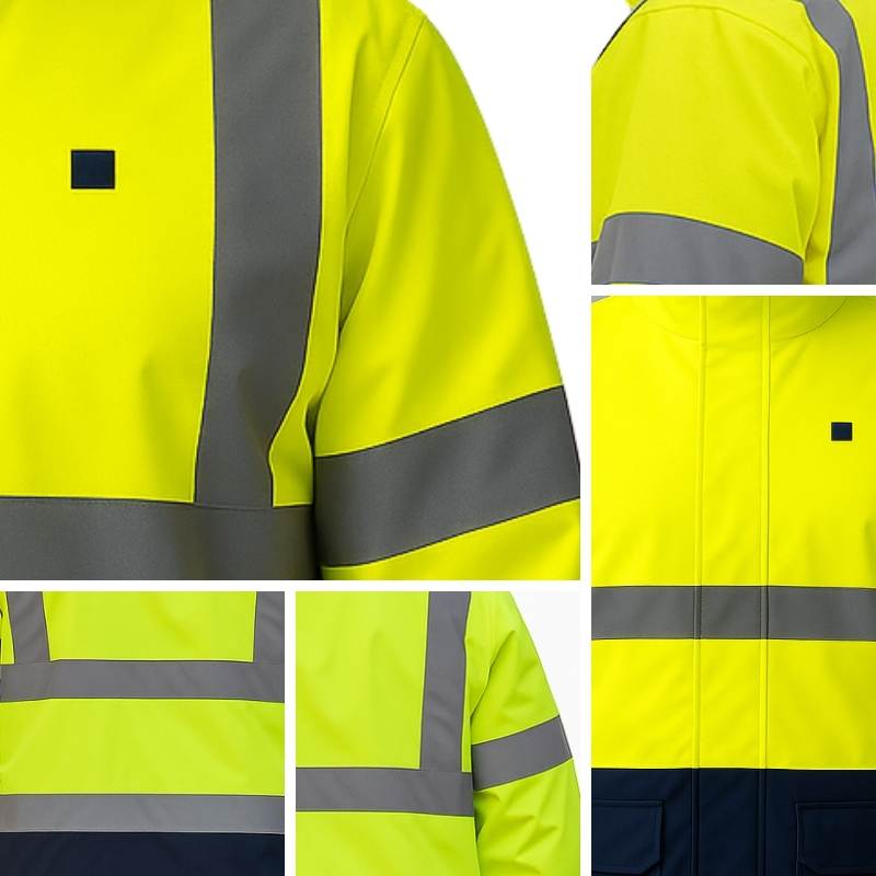 Water-resistant Thermal Hi-Vis Field Jacket with flip-top front pockets and elastic cuffs, built for uniform integrity and severe weather.