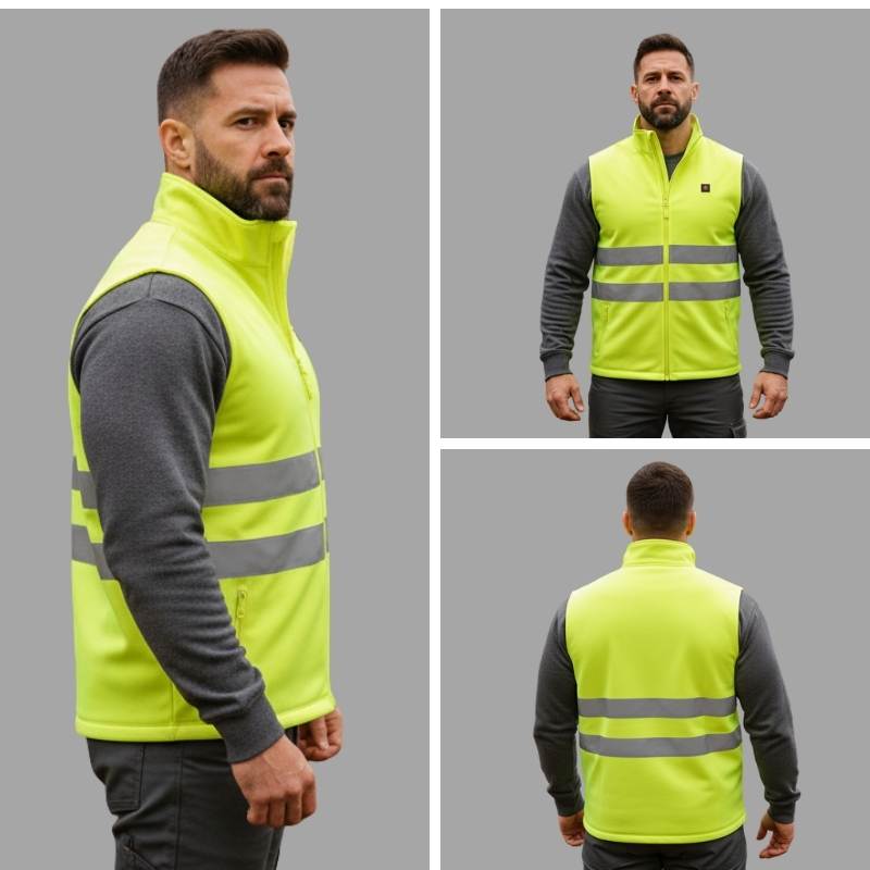 .Windproof Heated Hi-Vis Work Jacket