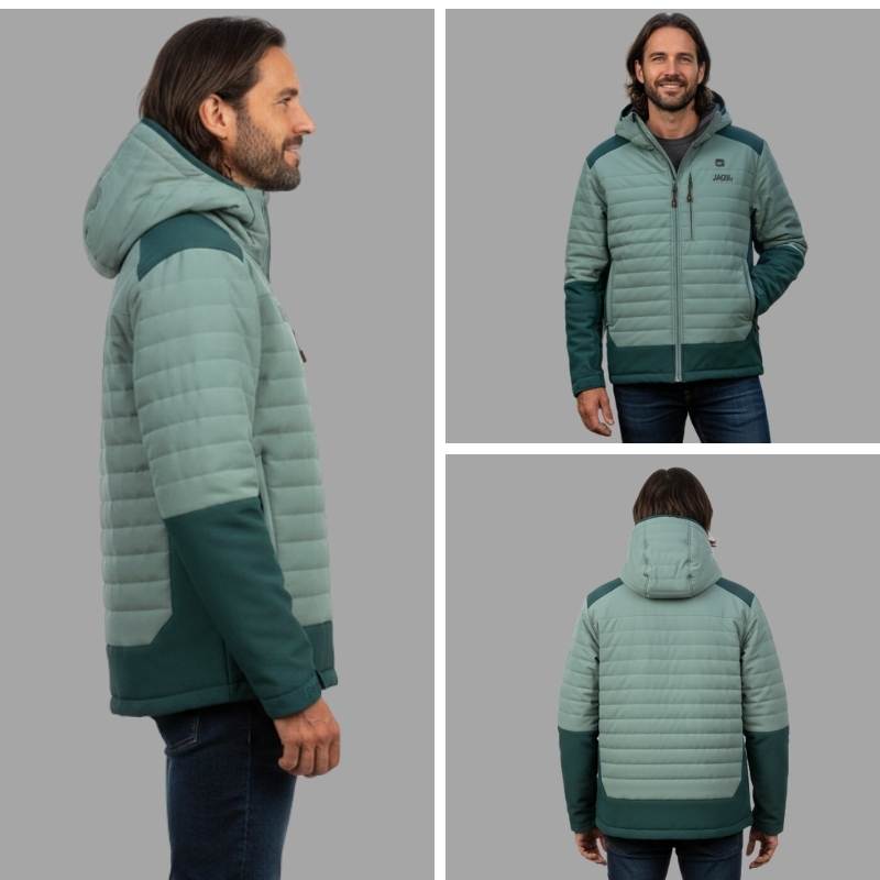 heated hooded work jacket